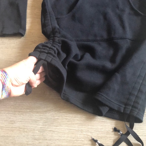 Mondor Black tunic style hoodie top - Picture 7 of 13